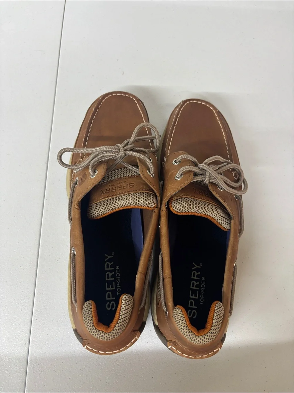 Sperry Men's Tan Brown Leather Boat Shoes
